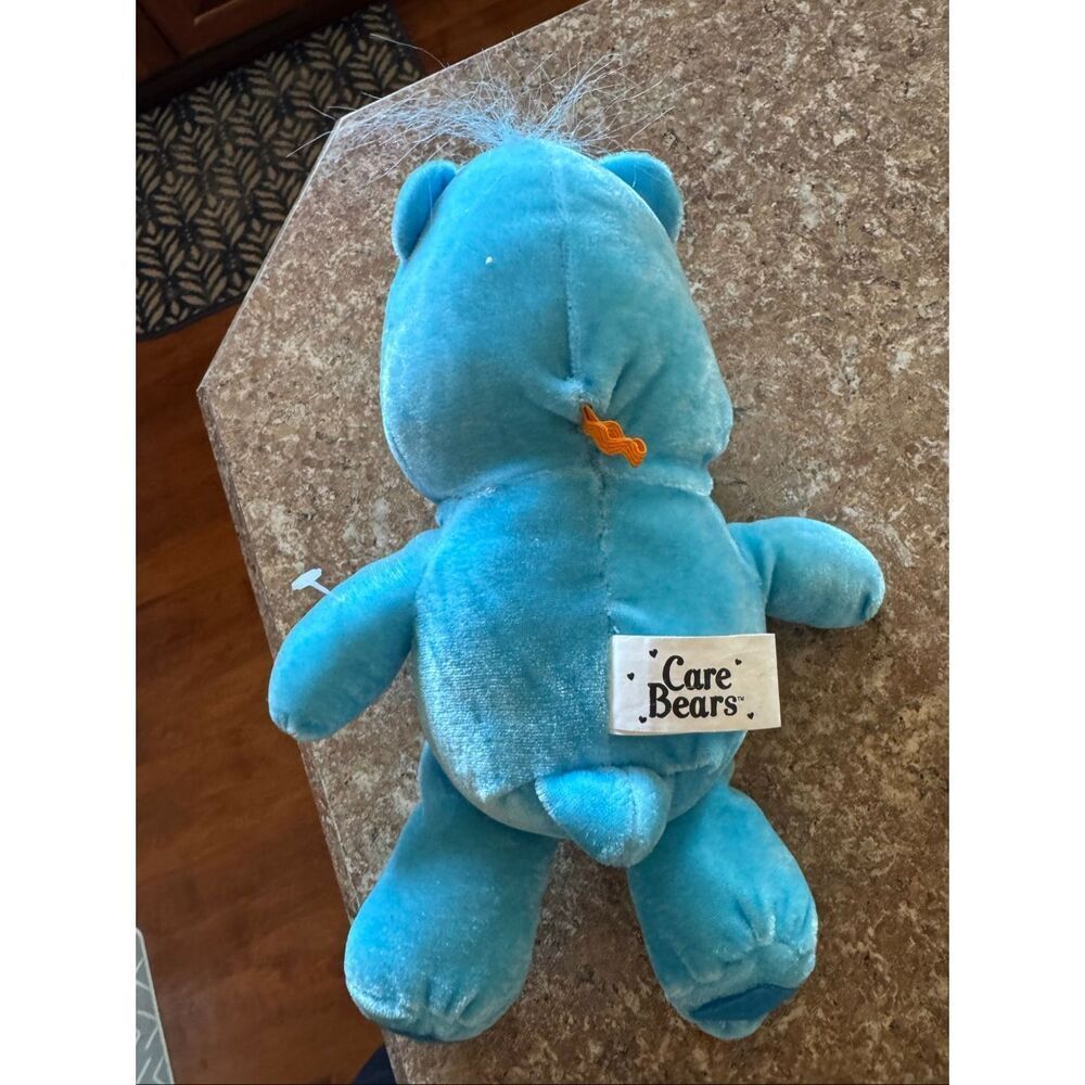 Vintage 2004 Care Bears Champion Bear Plush Blue Trophy Belly Nanco Licensed - Picture 2 of 5